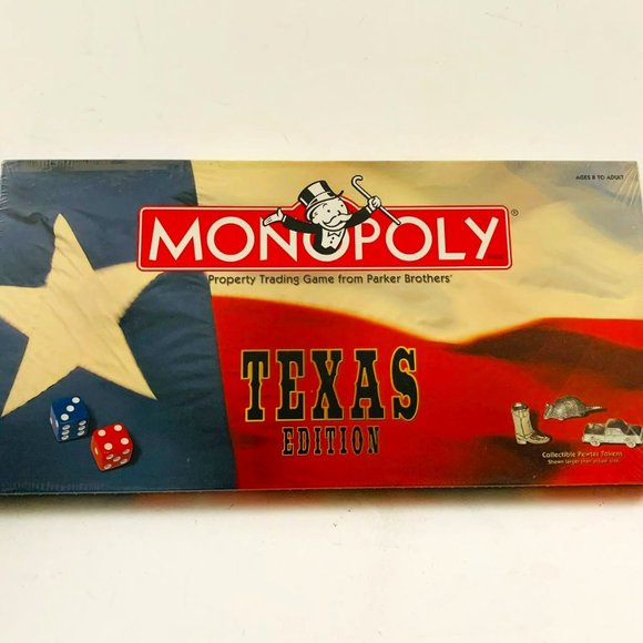 Vintage Monopoly Texas Edition Howdy! 1999 Board Game Hasbro USAopoly Sealed - Picture 1 of 9